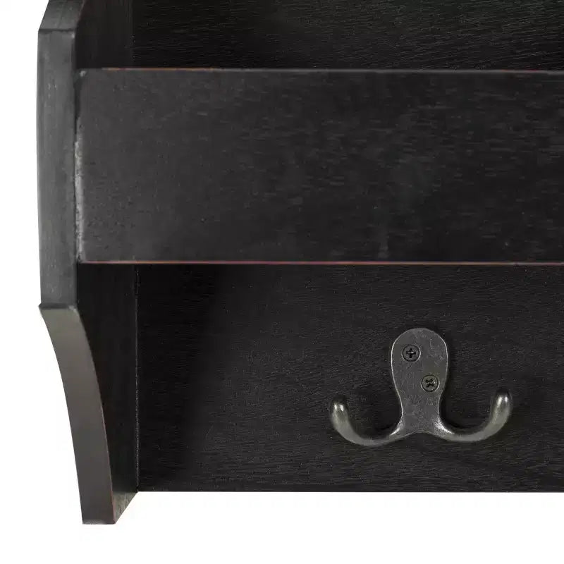 Hanging Storage Wall Rack with Hooks and Shelves
