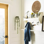Hanging Storage Wall Rack with Hooks and Shelves