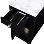 1 Drawer Chairside End Table with Shelves