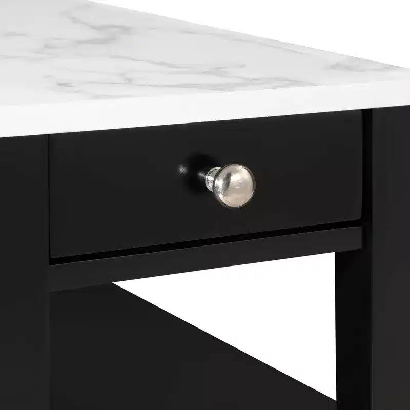 1 Drawer Chairside End Table with Shelves