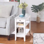 1 Drawer Chairside End Table with Shelves