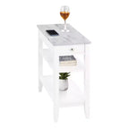 1 Drawer Chairside End Table with Shelves
