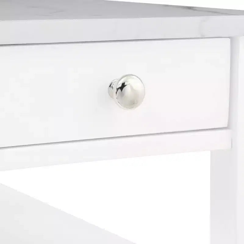 1 Drawer Chairside End Table with Shelves