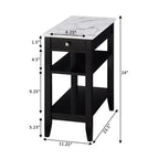 1 Drawer Chairside End Table with Shelves