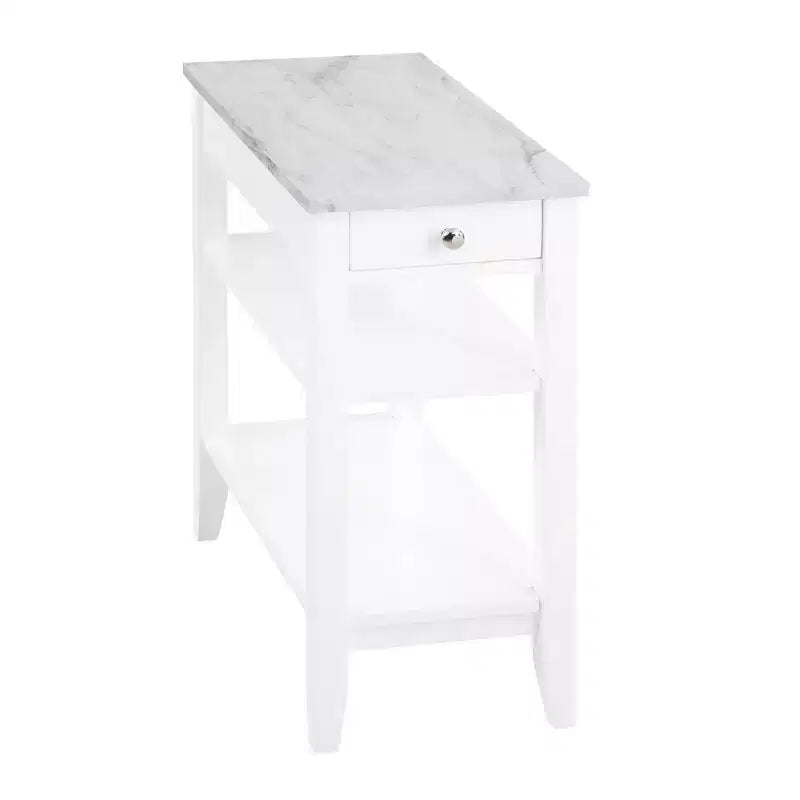 1 Drawer Chairside End Table with Shelves