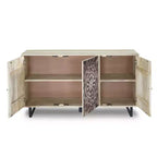 Mango Wood Buffet Server with 4 Shelves and 3 Doors